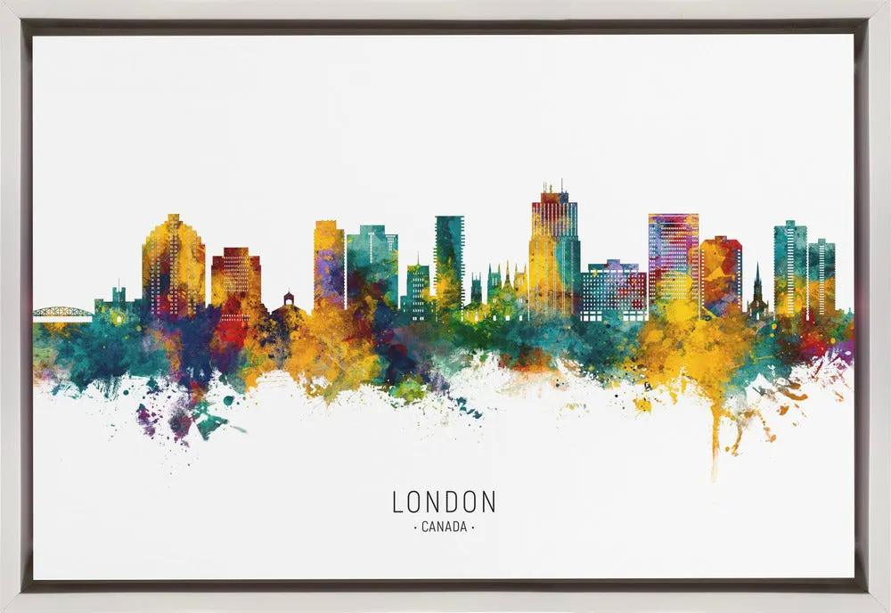 Wall art London Canada Skyline by Michael Tompsett