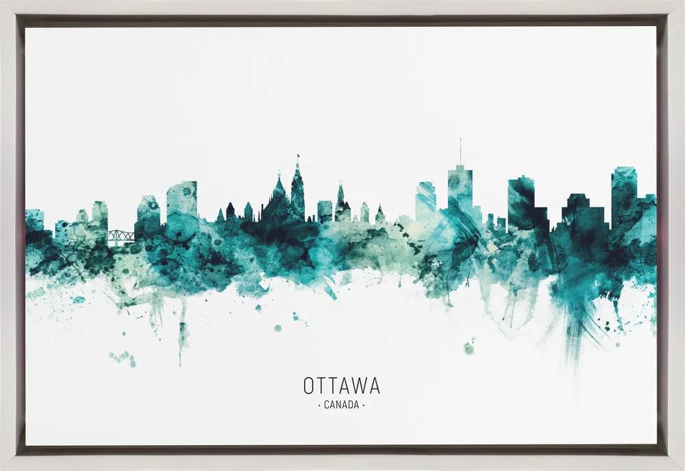 Wall art Ottawa Canada Skyline by Michael Tompsett