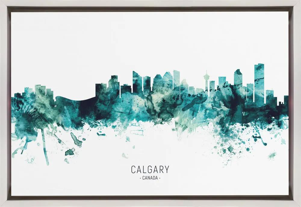 Wall art Calgary Canada Skyline by Michael Tompsett