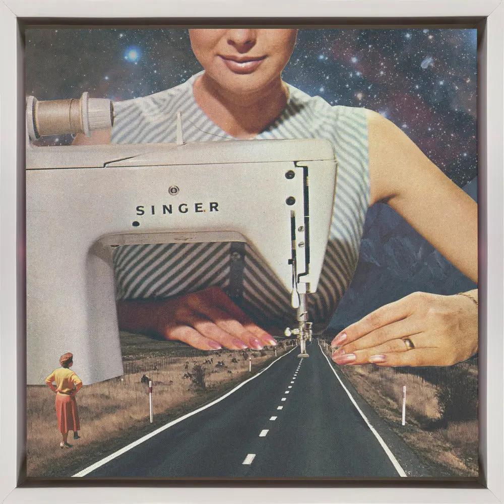 Wall art This Is How a Road Gets Made. Sewing by Vertigo Artography