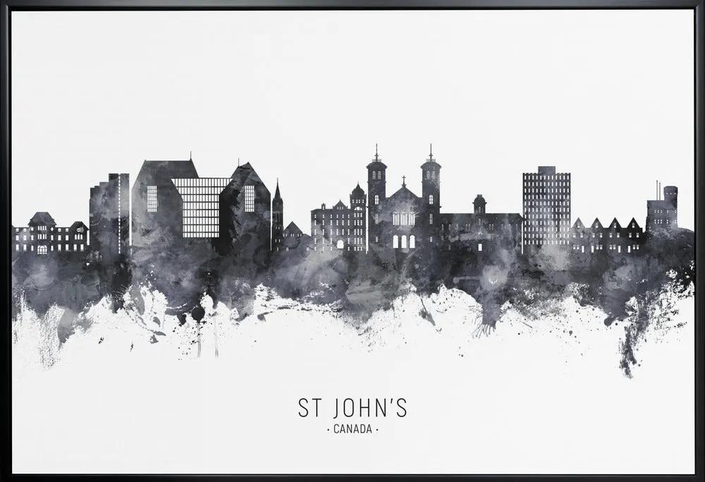 Wall art St John's Canada Skyline by Michael Tompsett