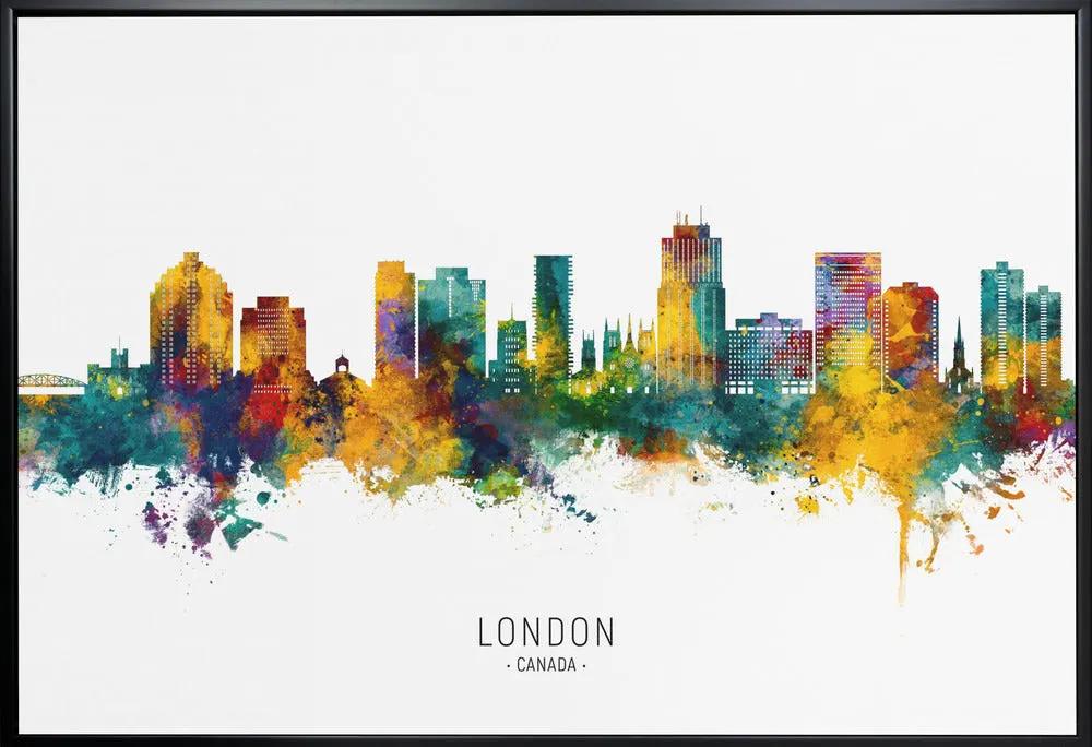 Wall art London Canada Skyline by Michael Tompsett
