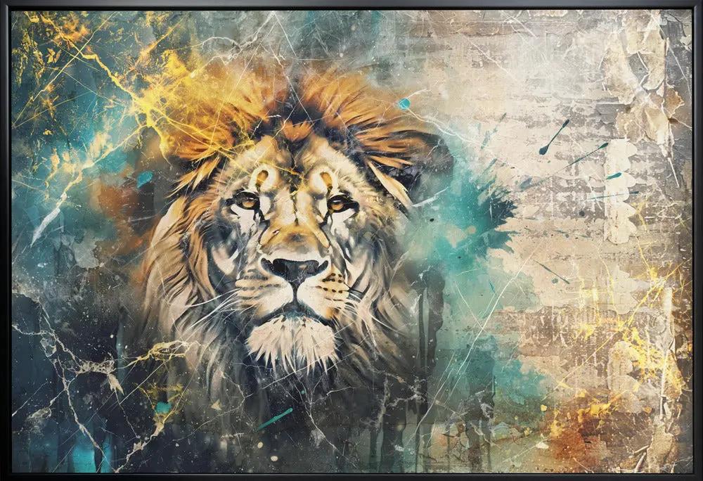 Wall art Lion Animal Vintage Art Illustration Wallart 04 by Rafal Kulik