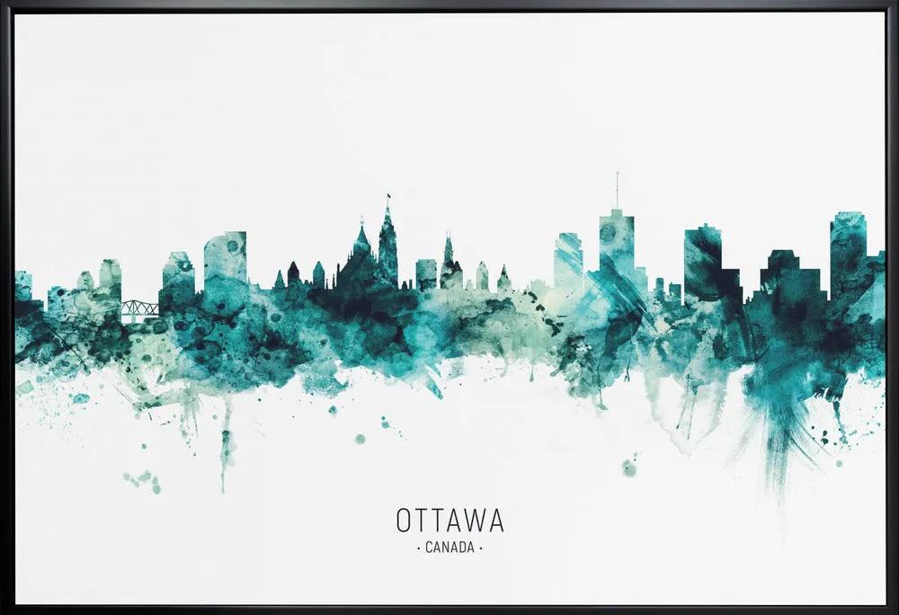 Wall art Ottawa Canada Skyline by Michael Tompsett