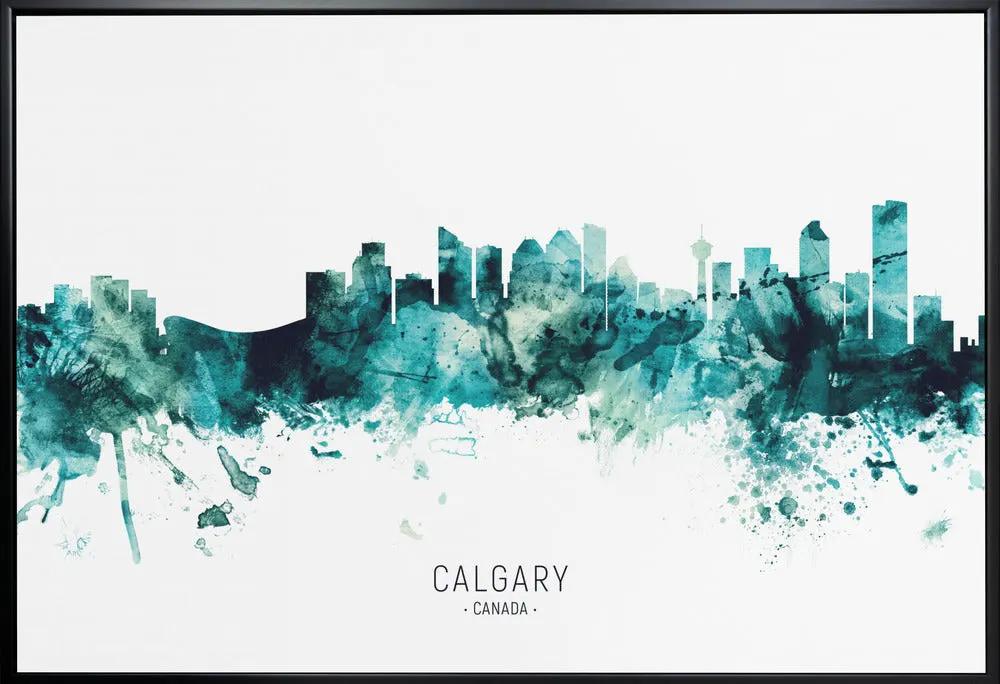 Wall art Calgary Canada Skyline by Michael Tompsett
