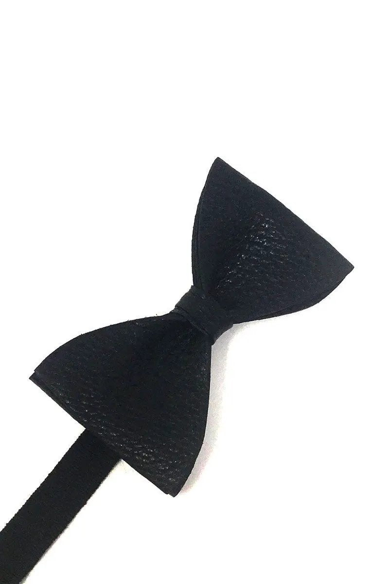 Textured Leather Bow Tie by Tux-USA