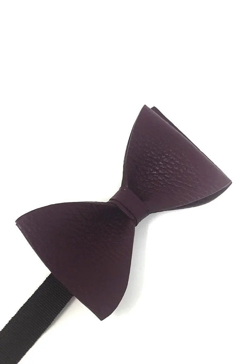 Textured Leather Bow Tie by Tux-USA