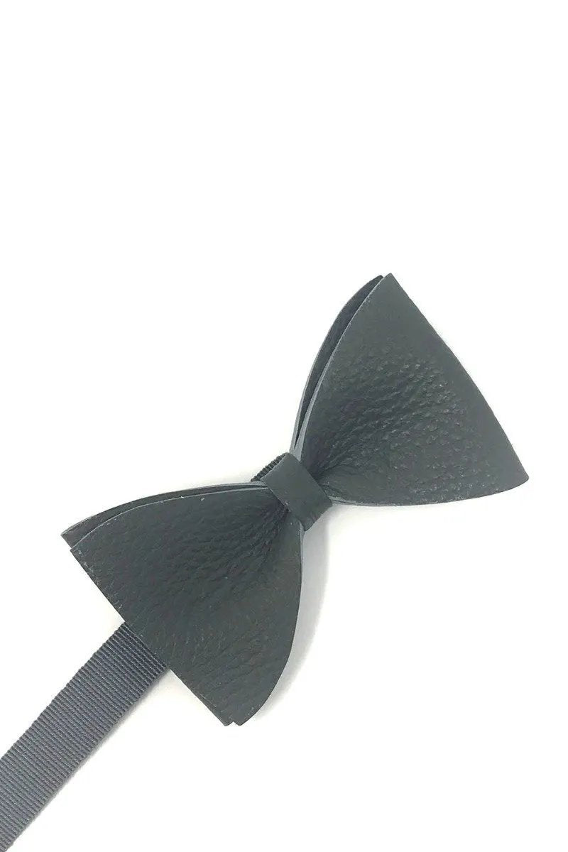 Textured Leather Bow Tie by Tux-USA