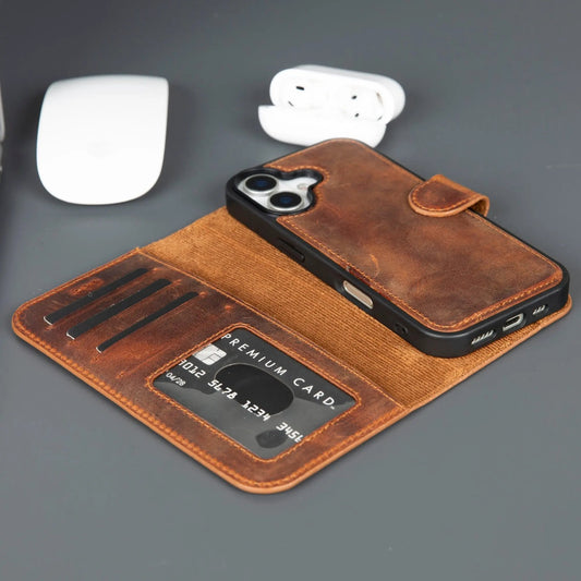 Casper iPhone 17 Leather Wallet Case – MagSafe Compatible by TORONATA