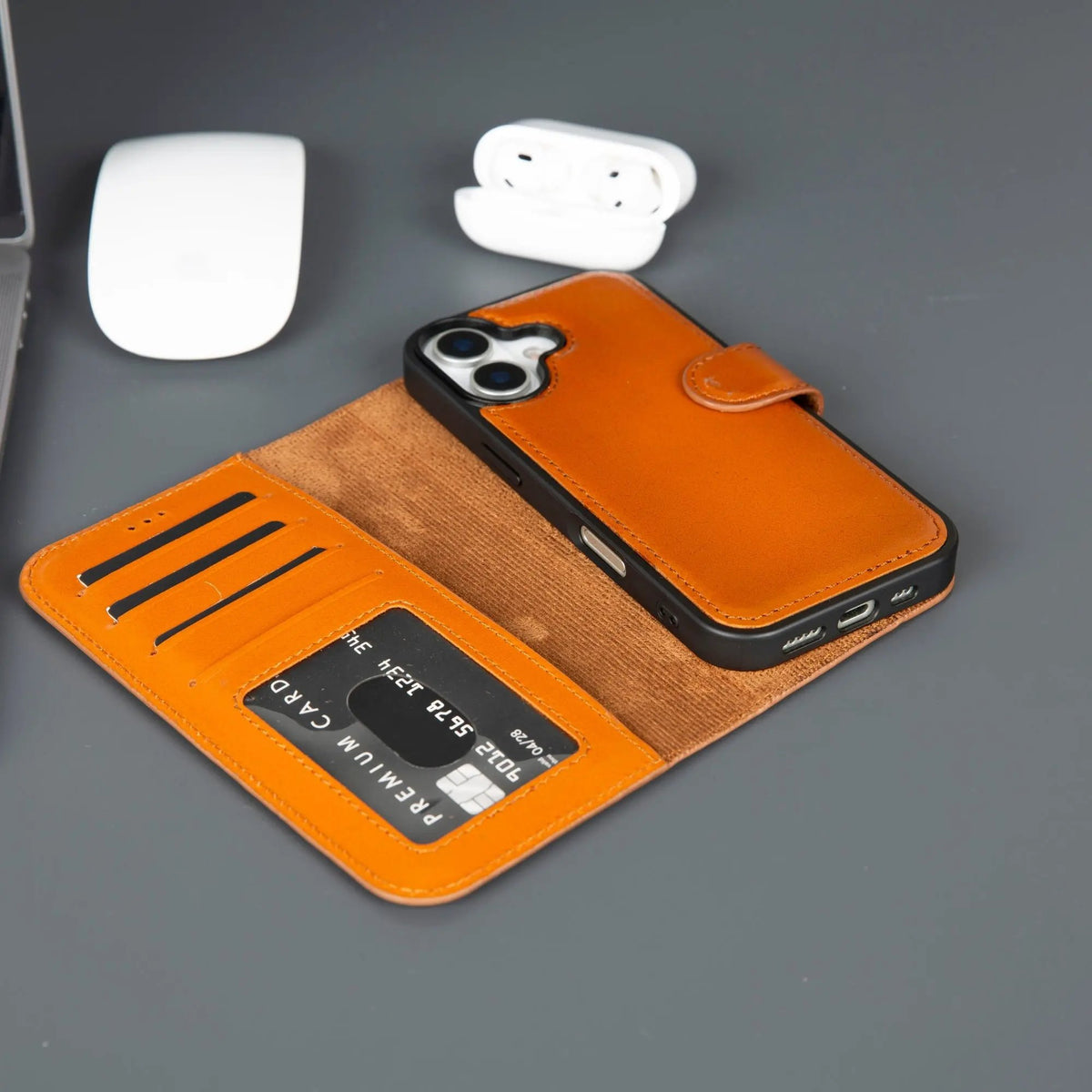 Casper iPhone 17 Leather Wallet Case – MagSafe Compatible by TORONATA
