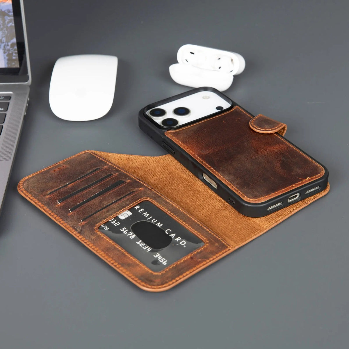 Casper iPhone 17 Pro Leather Wallet Case – MagSafe Compatible by TORONATA