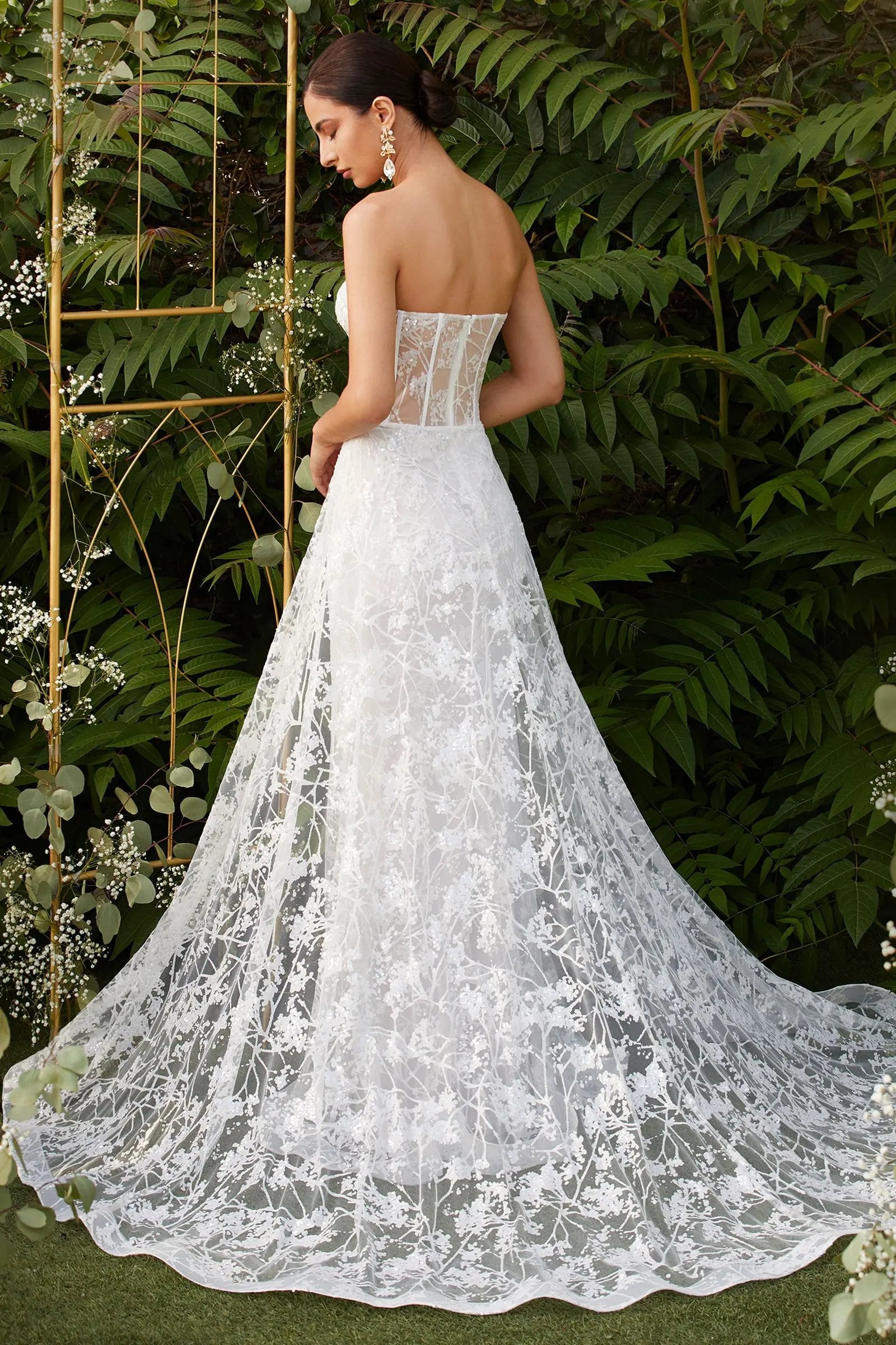 Fitted Overskirt Bridal Gown by Tux-USA
