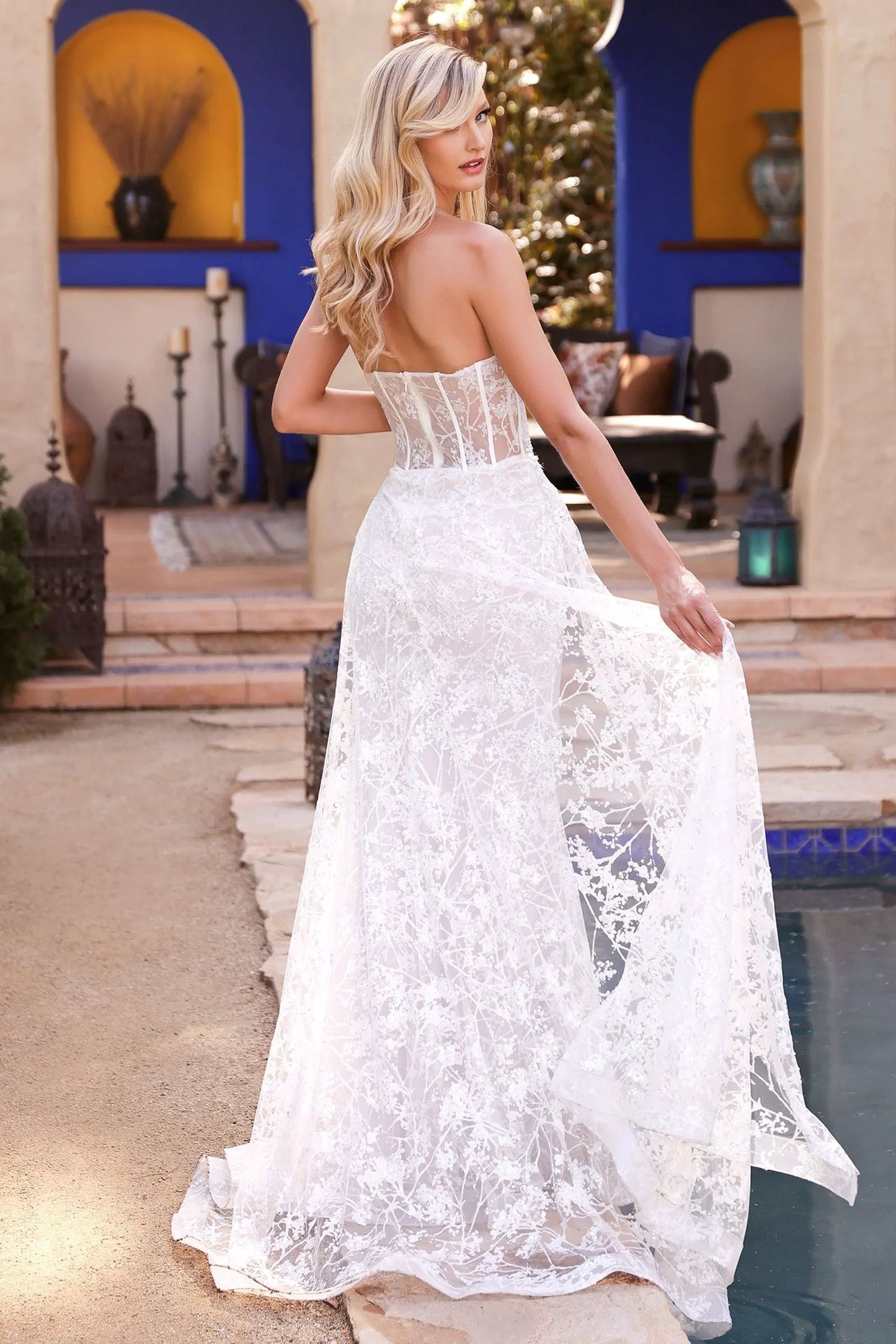 Fitted Overskirt Bridal Gown by Tux-USA