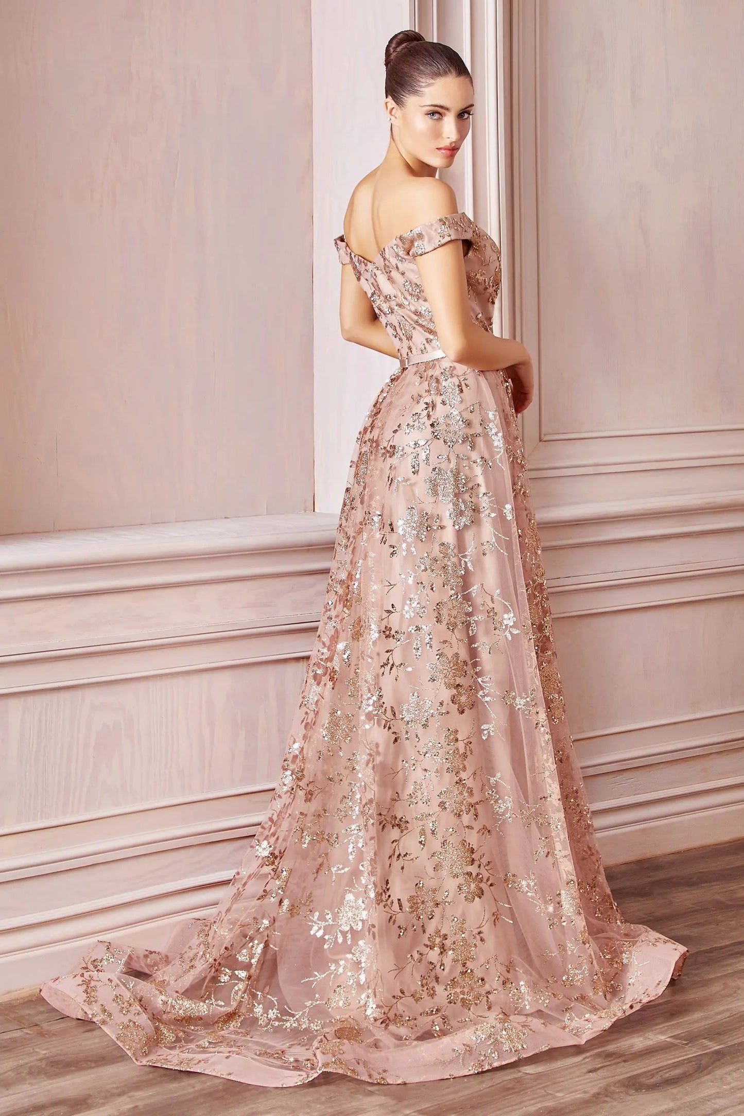 A-Line Embellished Print Dress by Partner Label