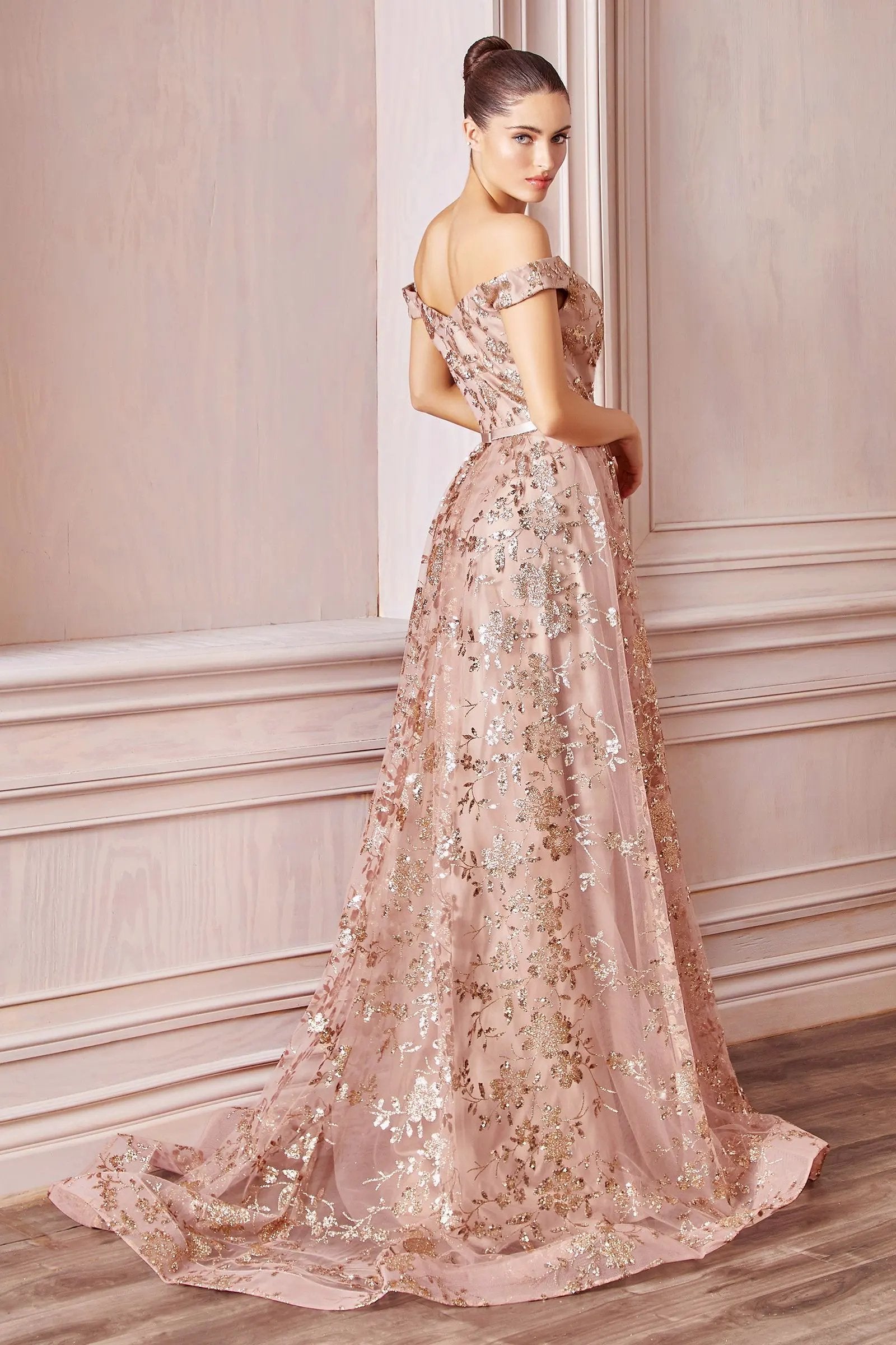 A-Line Embellished Print Dress by Partner Label