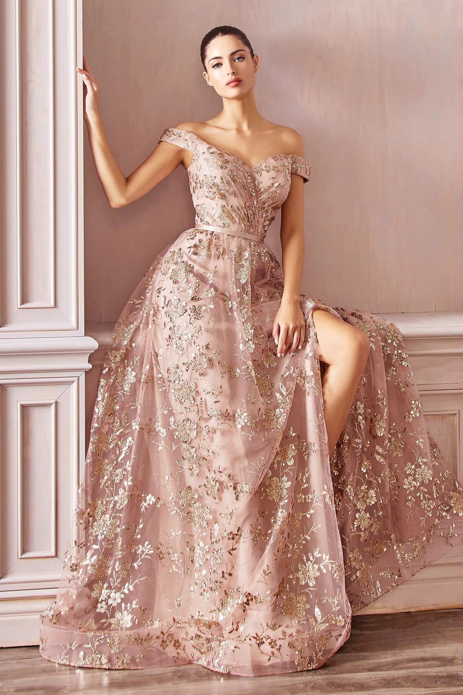A-Line Embellished Print Dress by Partner Label