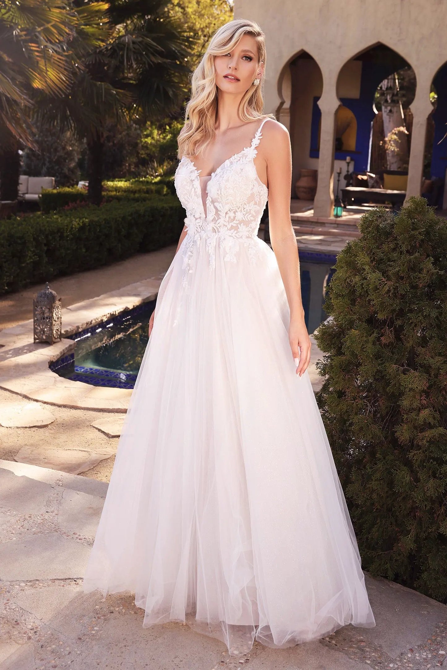 Layered A-Line Tulle Bridal Gown by Tux-USA
