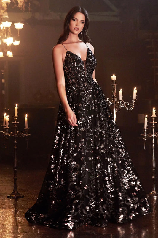 Sequin Print Ball Gown by Tux-USA
