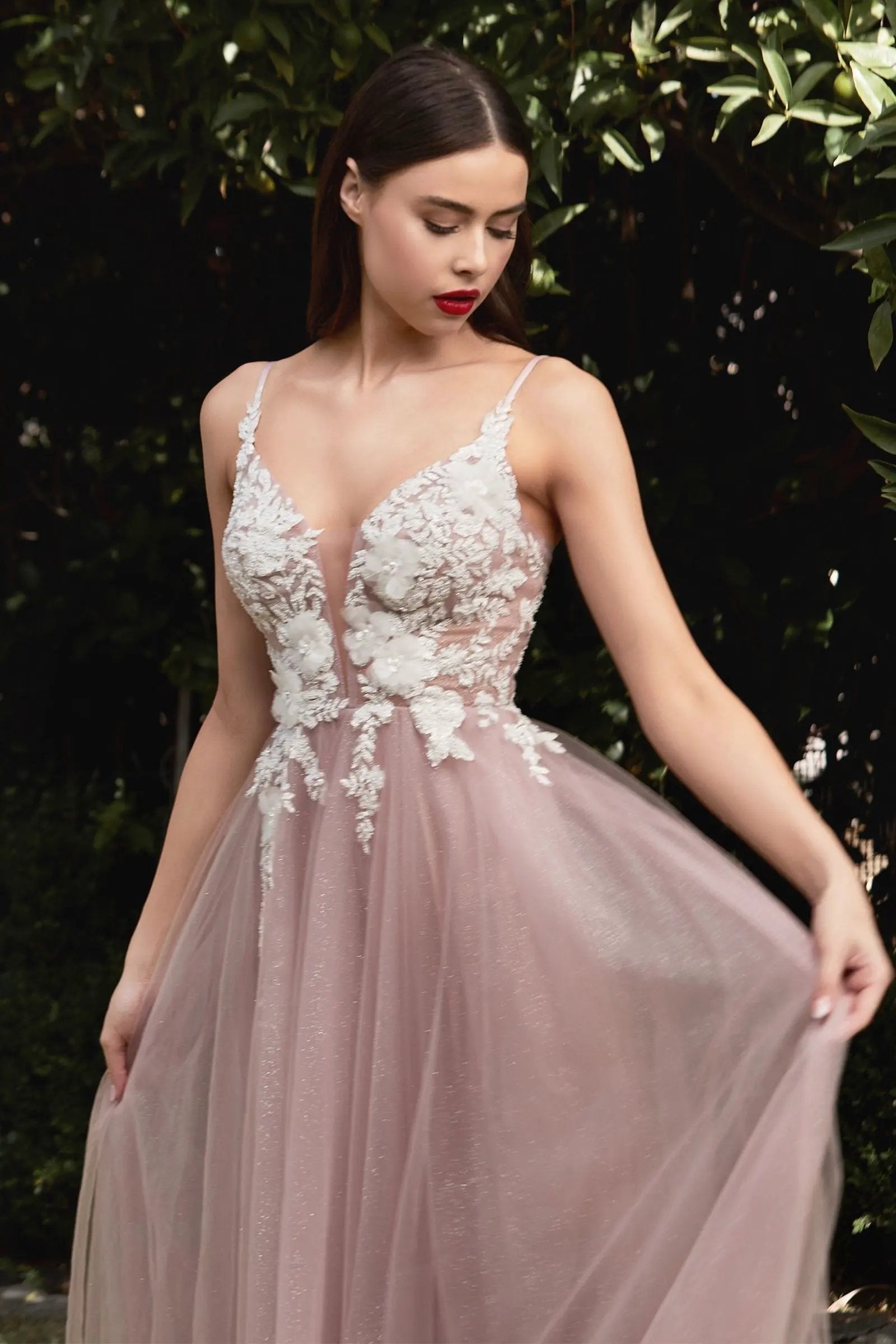 Floral A-Line Gown by Tux-USA