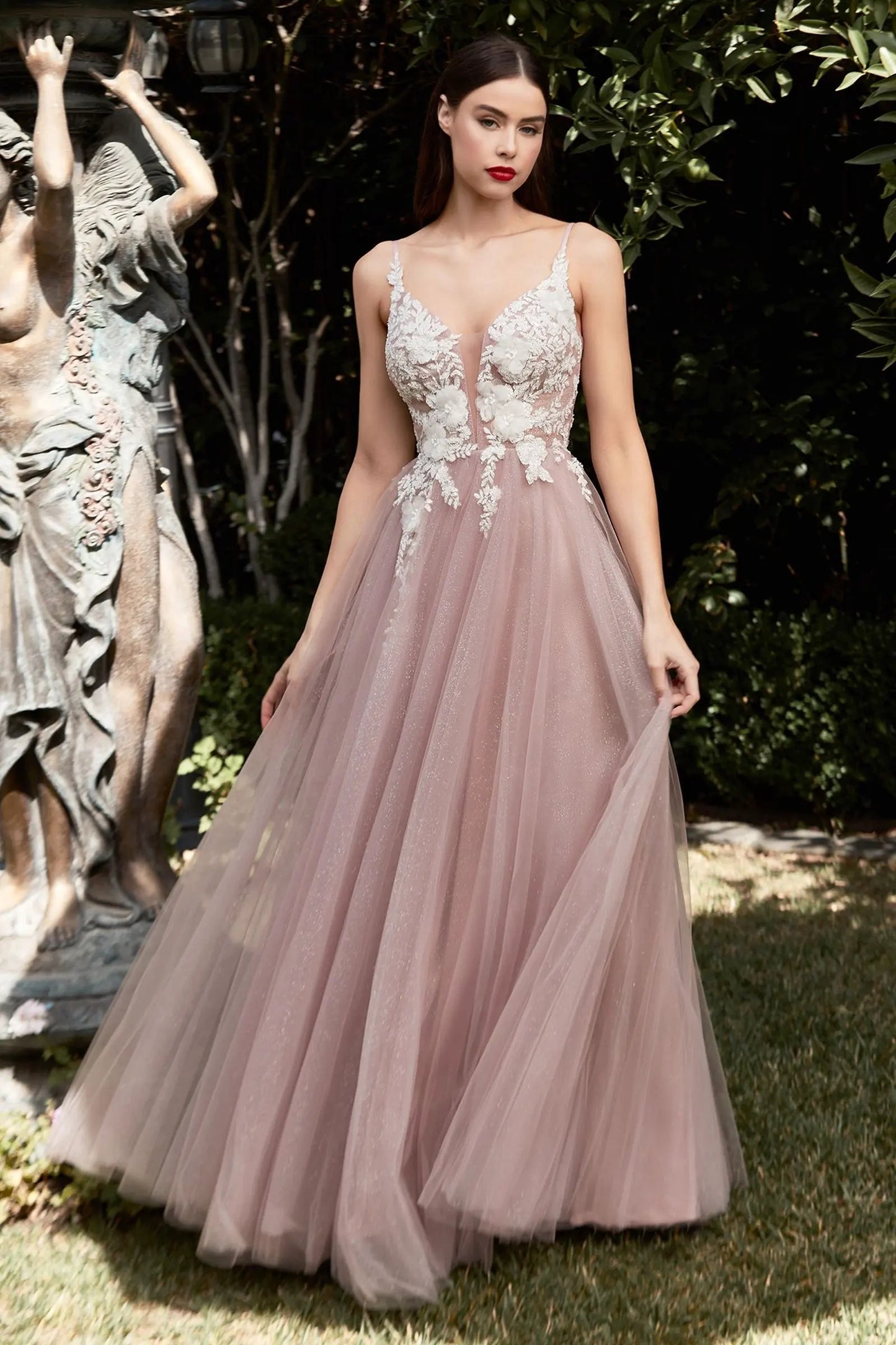 Floral A-Line Gown by Tux-USA