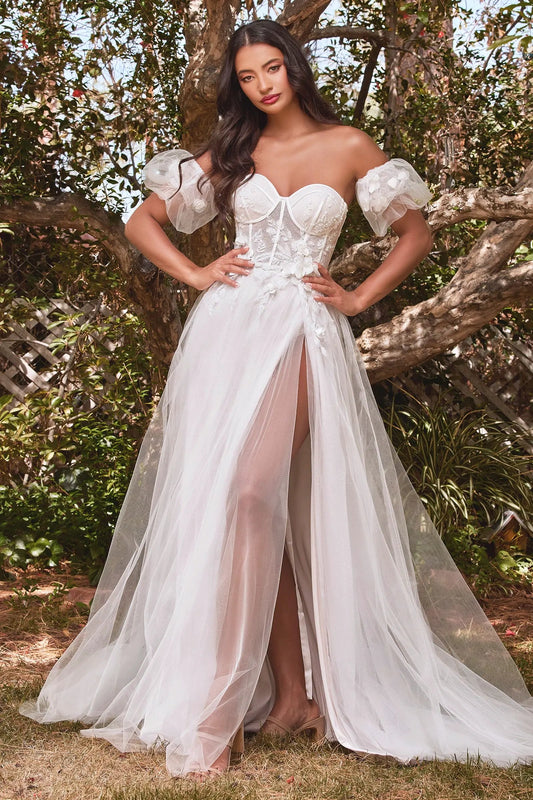 Strapless Floral Ball Gown by Tux-USA