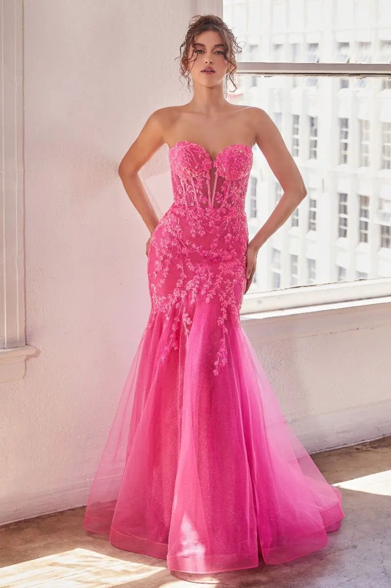 Strapless Embellished Mermaid Gown by Tux-USA
