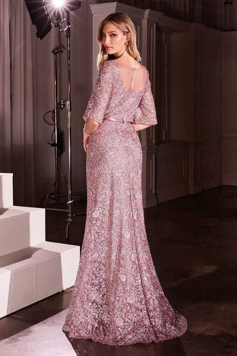 Lace Embellished Sheath Dress by Tux-USA