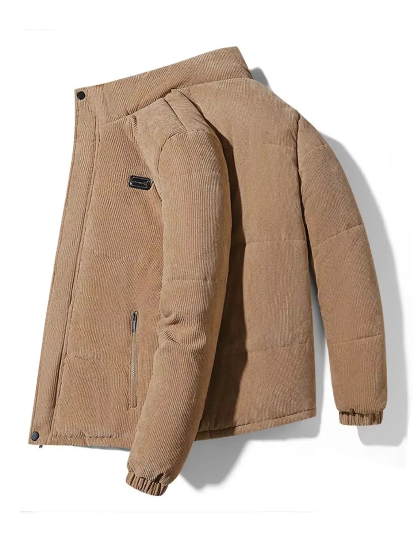 Men's Plus Size Corduroy Padded Winter Coat by Partner Label