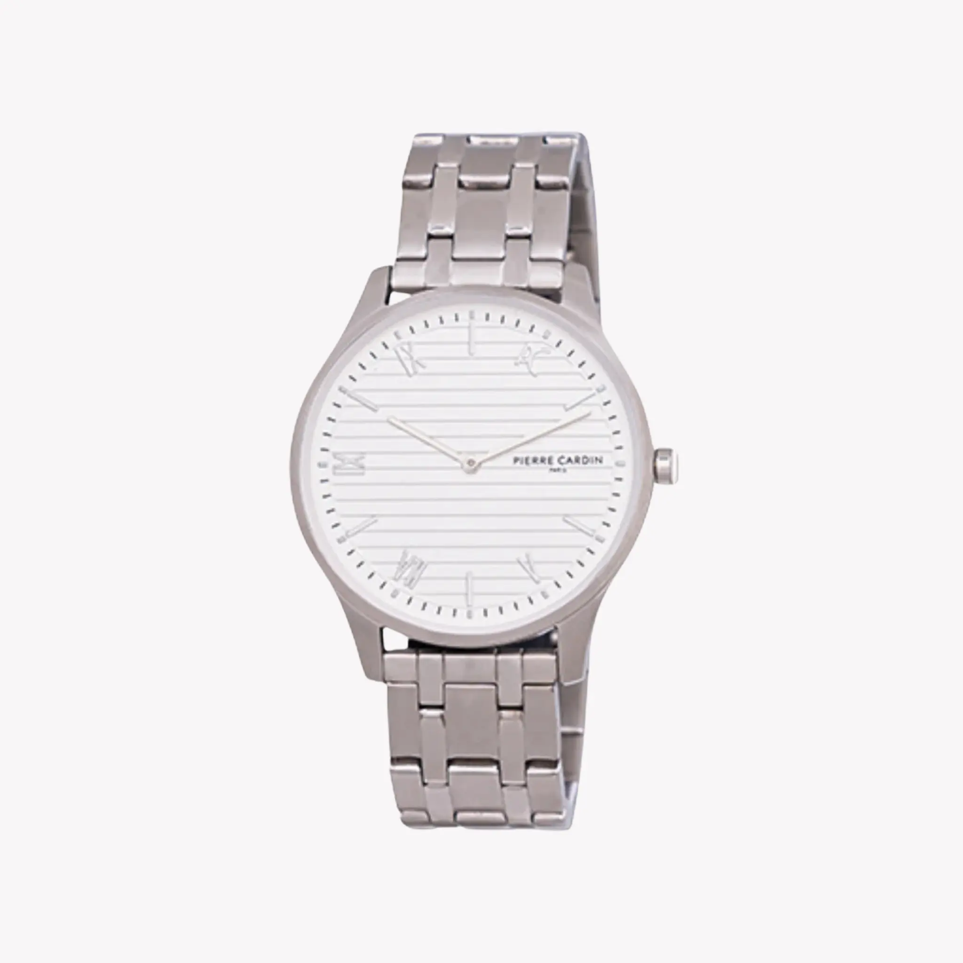 Pierre Cardin Men's Silver Metal Watch, White Dial | Cba.4015 by PIERRE CARDIN