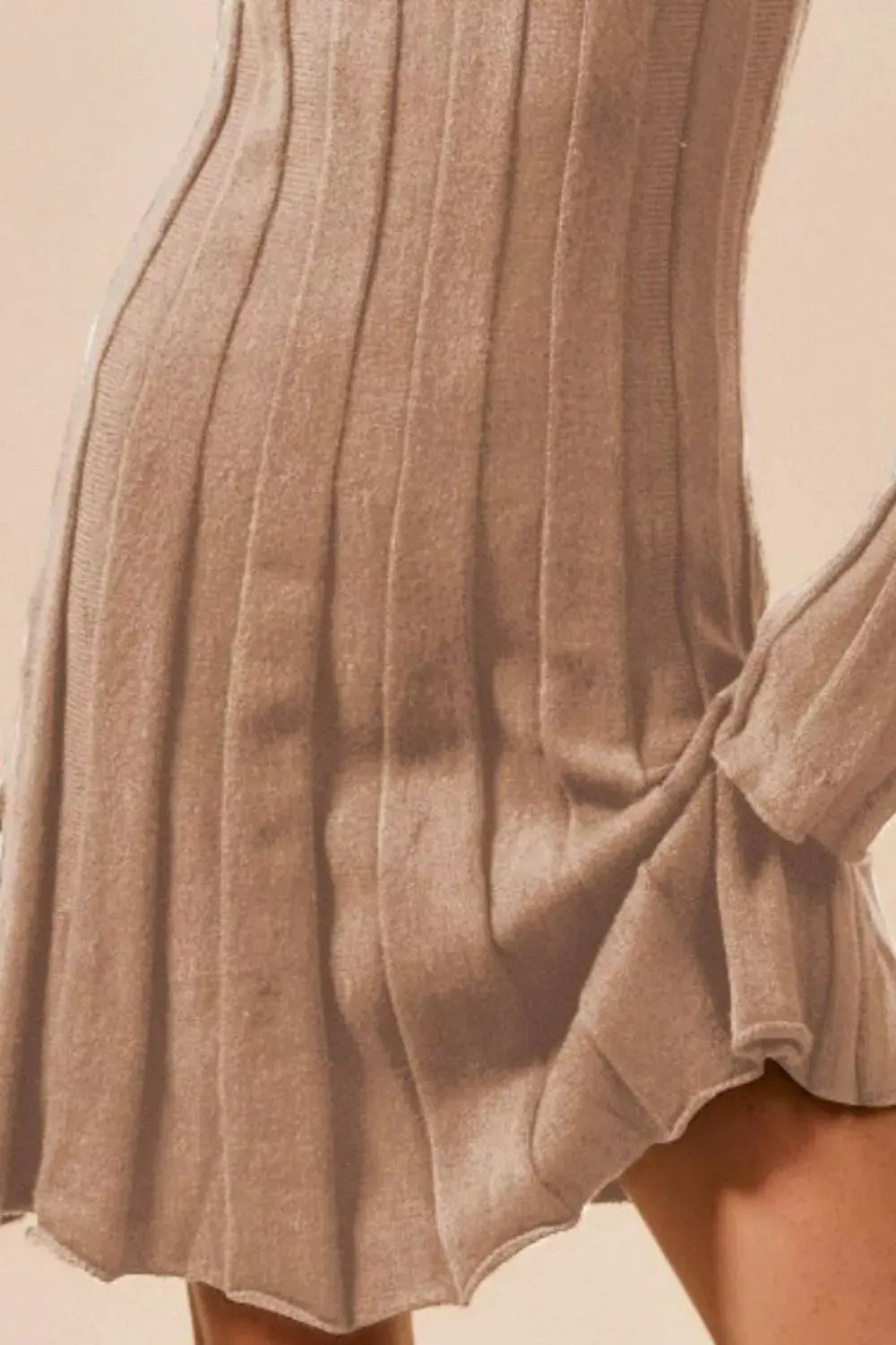 SO ME Ribbed Long Sleeve Mini Sweater Dress by SO ME