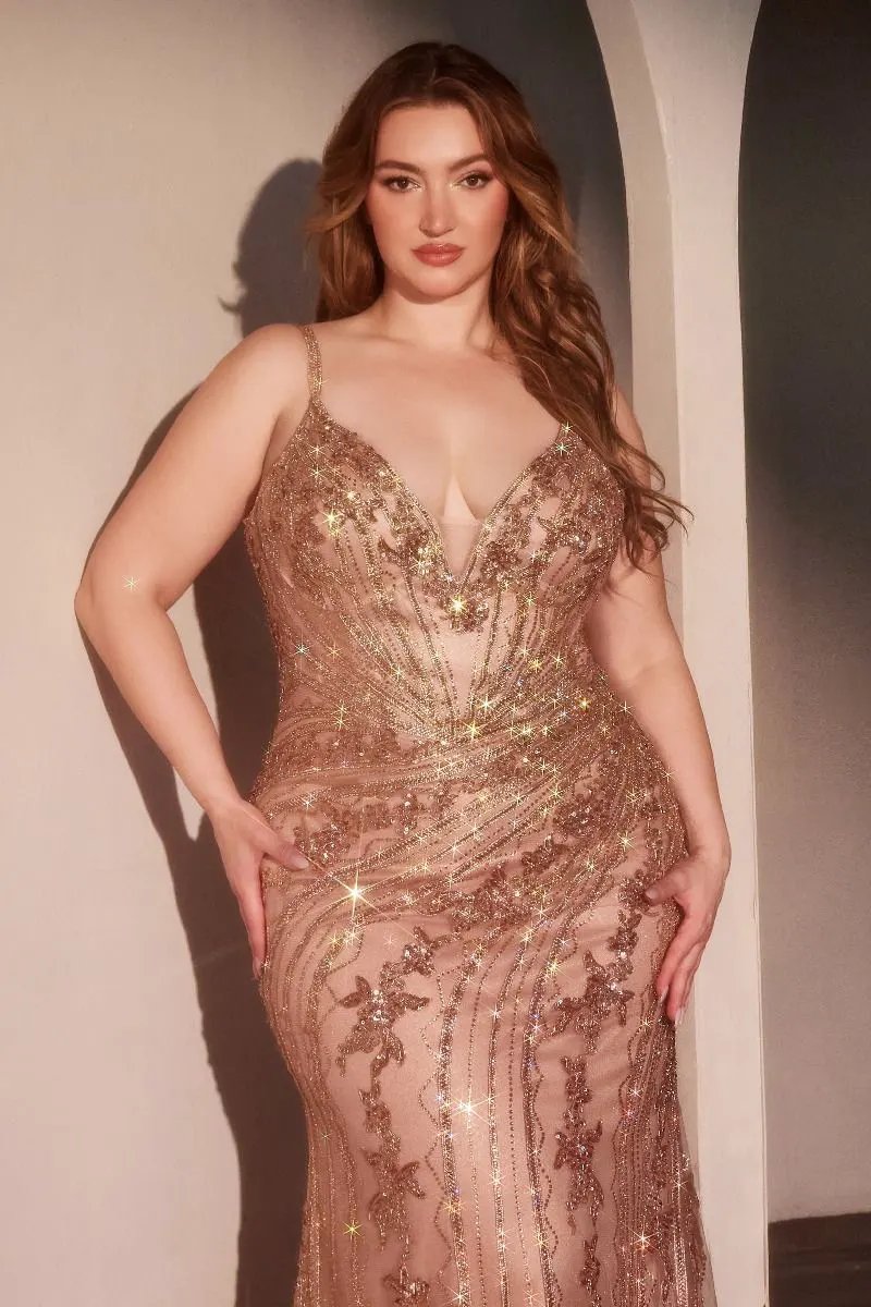 Curve Fitted Embellished Lace Gown by Tux-USA