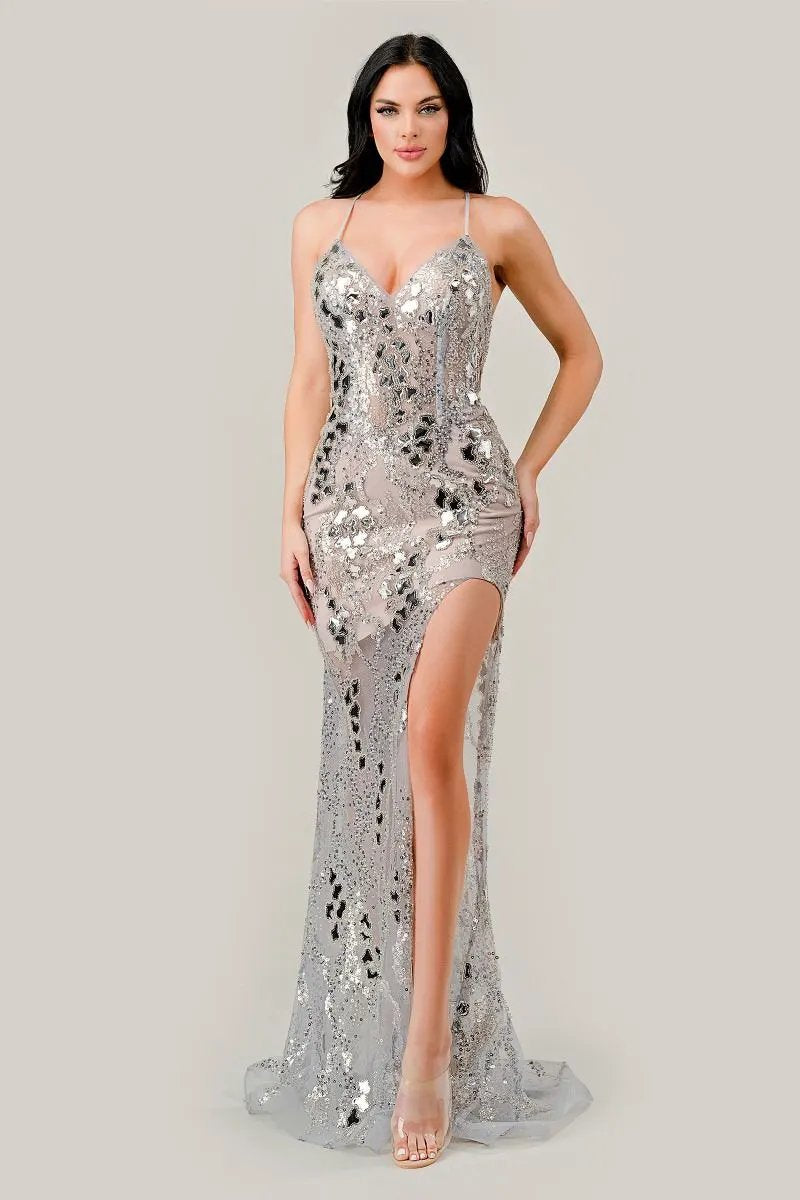 Iridescent Sheer Dress by Tux-USA