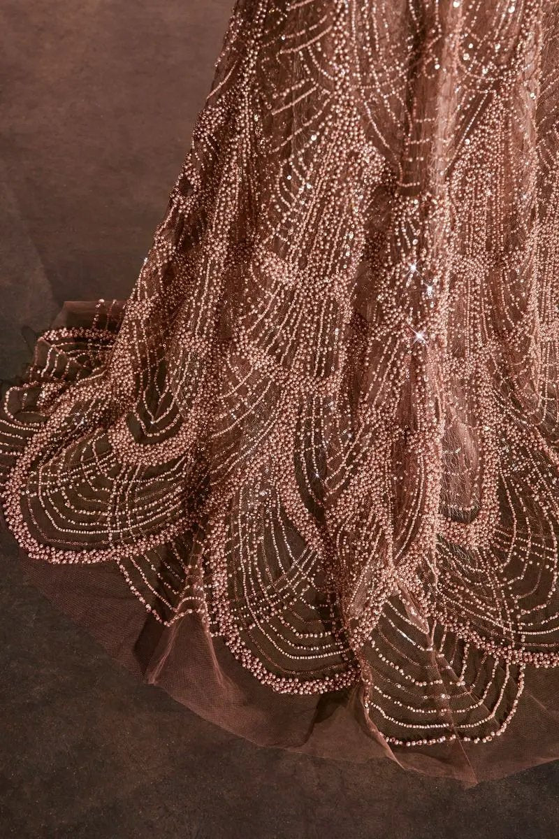 Fully Embellished Fit & Flare Gown by Tux-USA