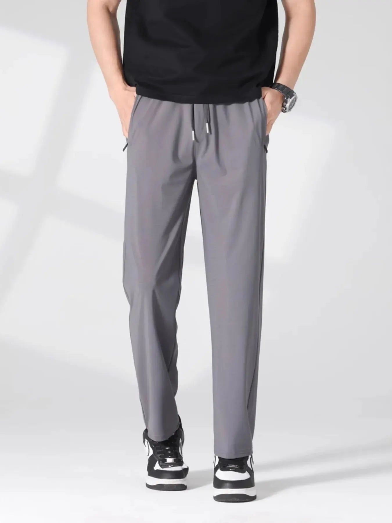Men's Plus Size Casual Lightweight Quick-Dry Pants by Trendsi