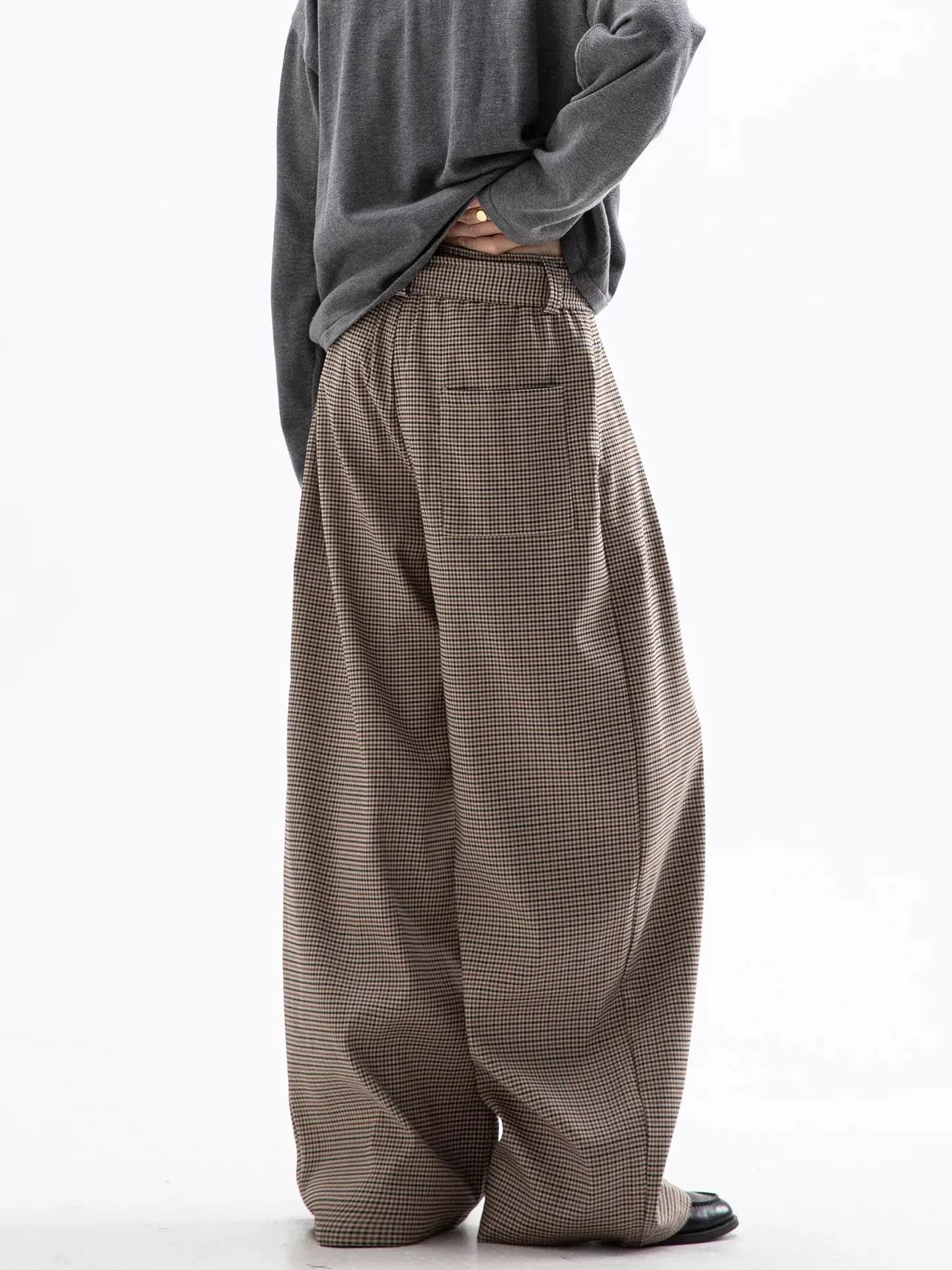 Men's Plaid Wide Leg Pants by Partner Label