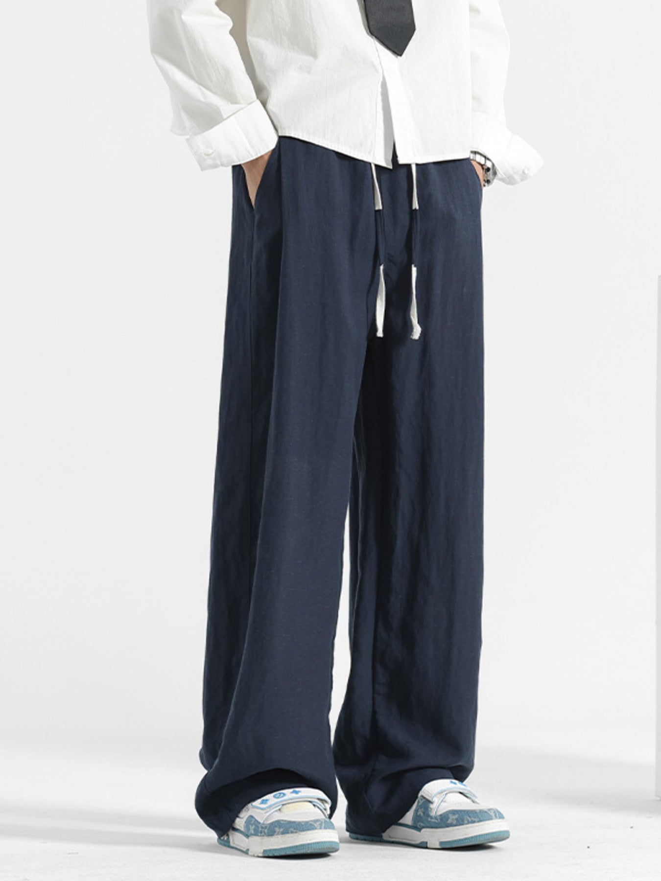 Men's Plus Size Loose Fit Drawstring Pants by Partner Label