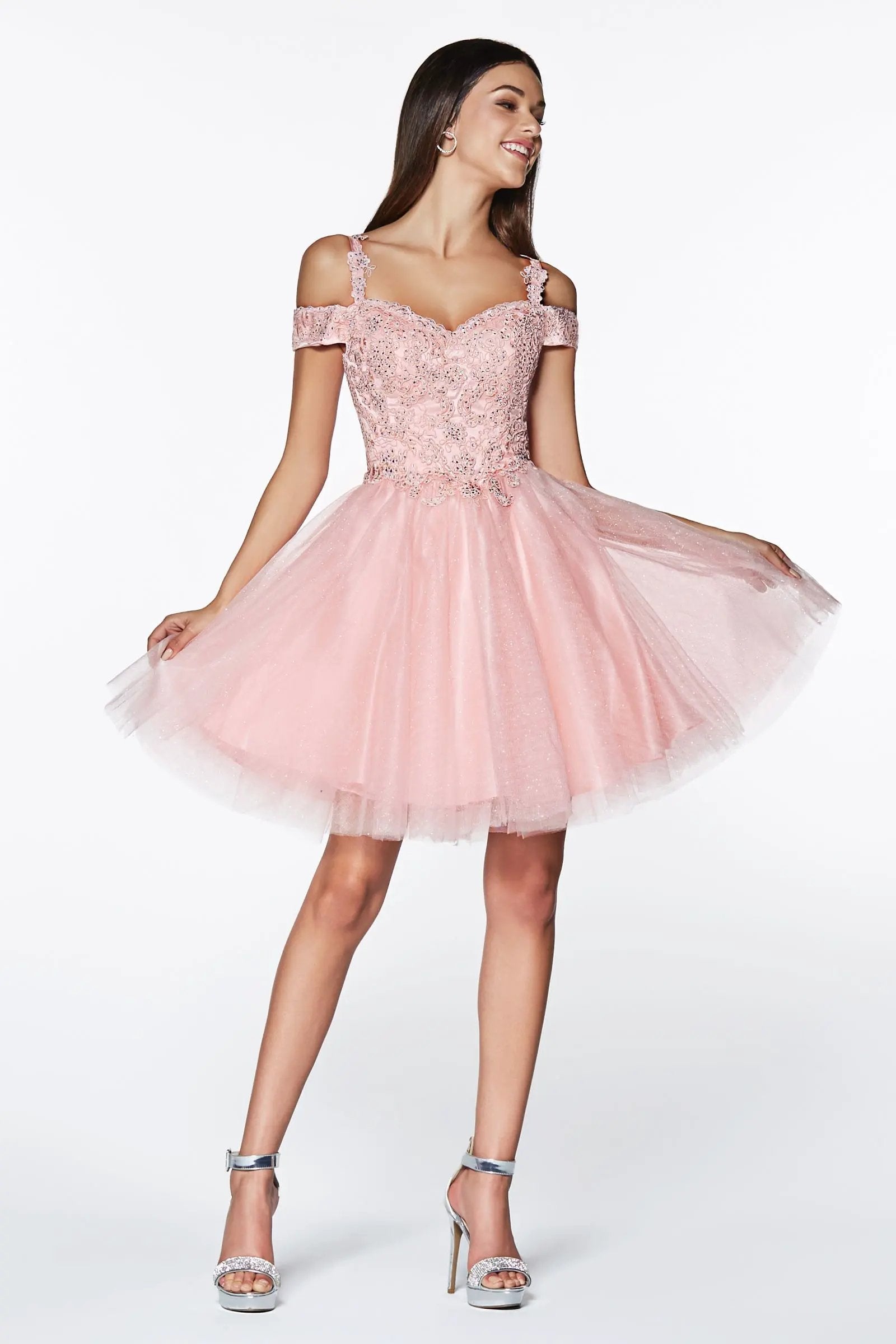 Off The Shoulder Lace Cocktail Dress by Tux-USA