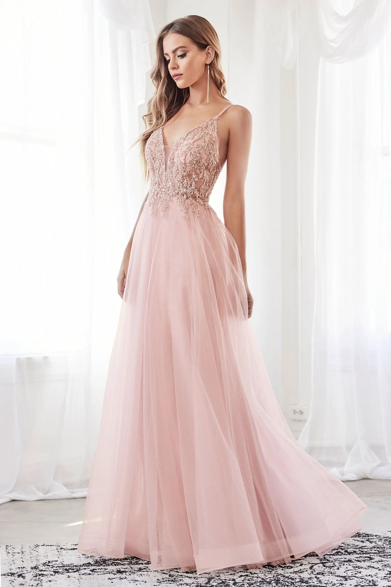 A-Line Layered Tulle Gown by Tux-USA