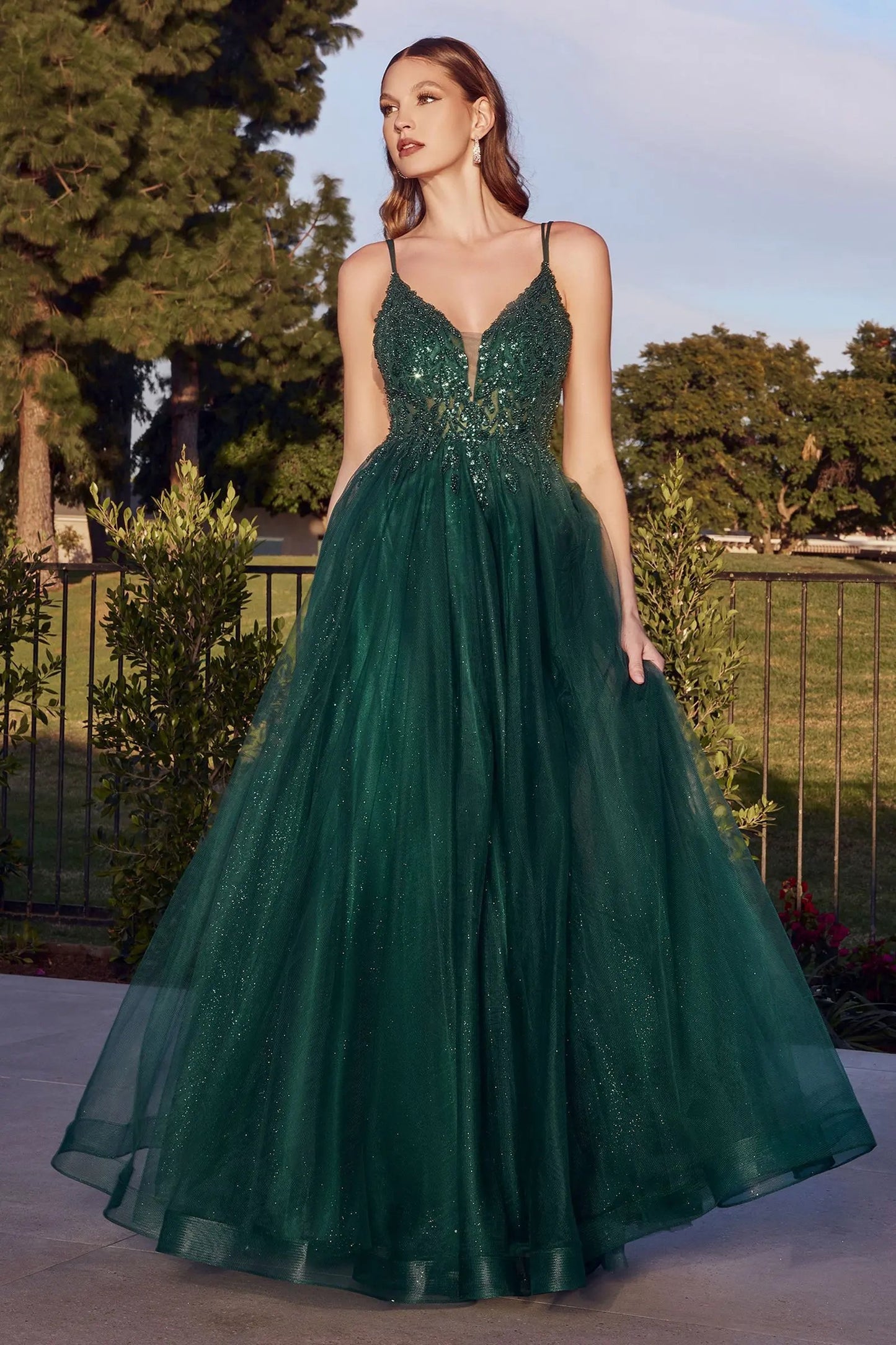A-Line Layered Tulle Gown by Tux-USA