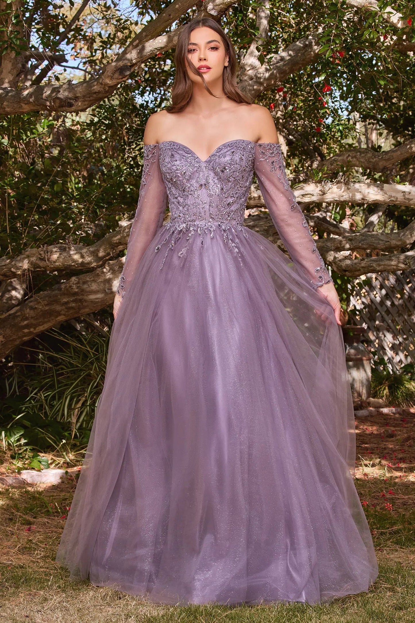 Off The Shoulder A-Line Dress by Tux-USA