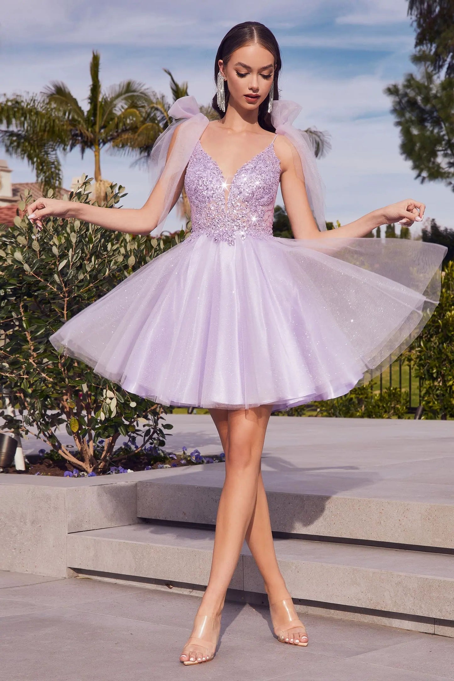 A-Line Short Tulle Dress by Tux-USA