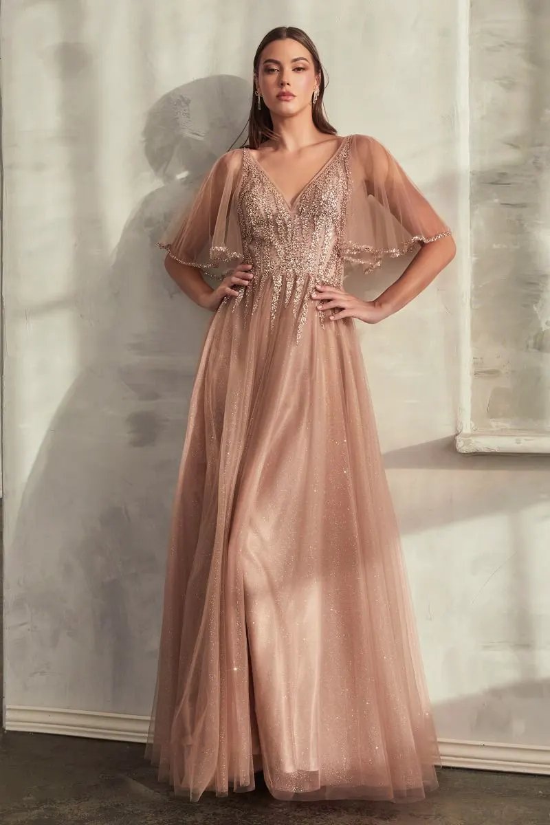 Layered Tulle A-Line Gown by Tux-USA
