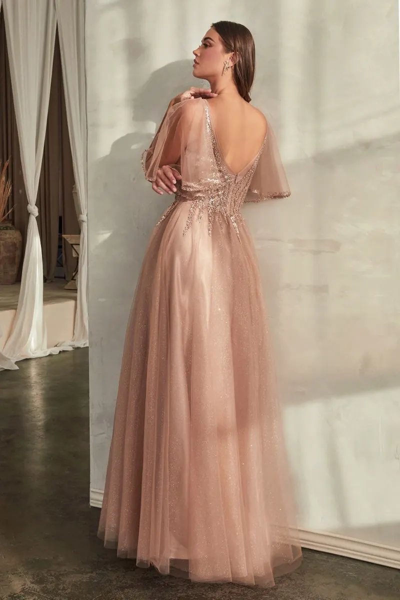 Layered Tulle A-Line Gown by Tux-USA