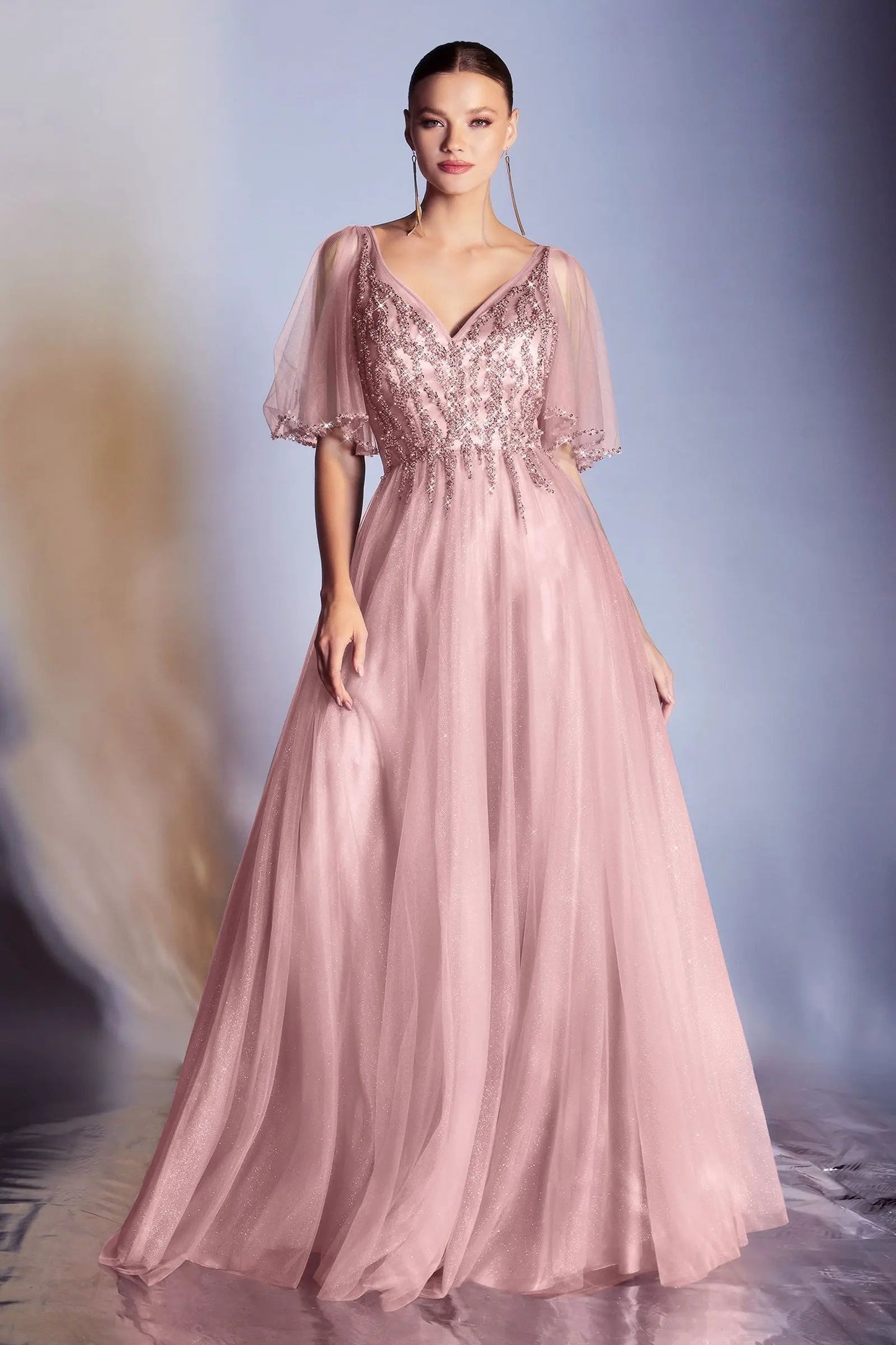Layered Tulle A-Line Gown by Tux-USA