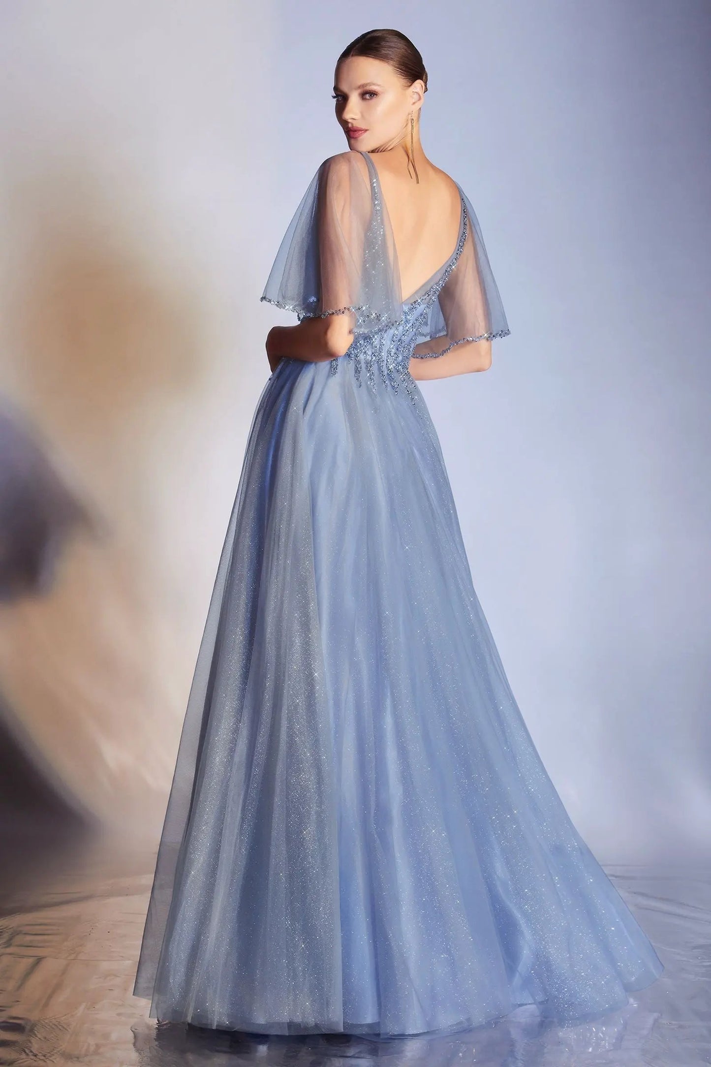 Layered Tulle A-Line Gown by Tux-USA