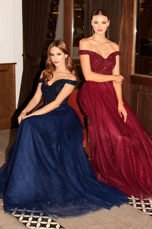 Off The Shoulder A-Line Dress by Partner Label