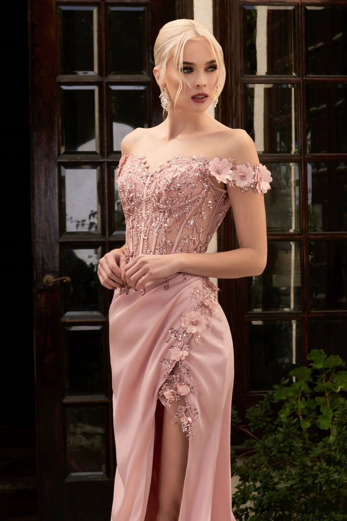 Floral Off The Shoulder Gown by Tux-USA
