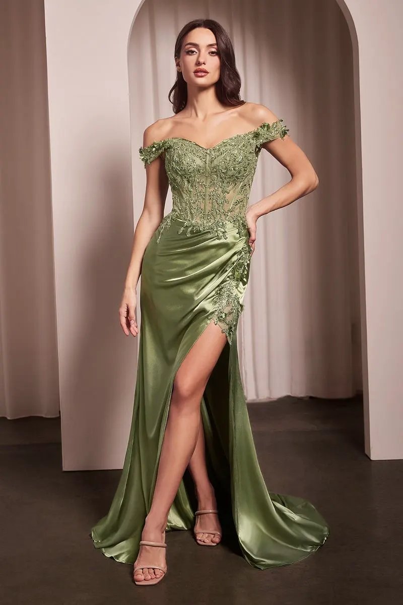 Floral Off The Shoulder Gown by Tux-USA