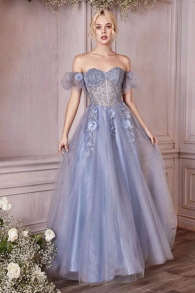 Strapless Layered Tulle Gown by Tux-USA
