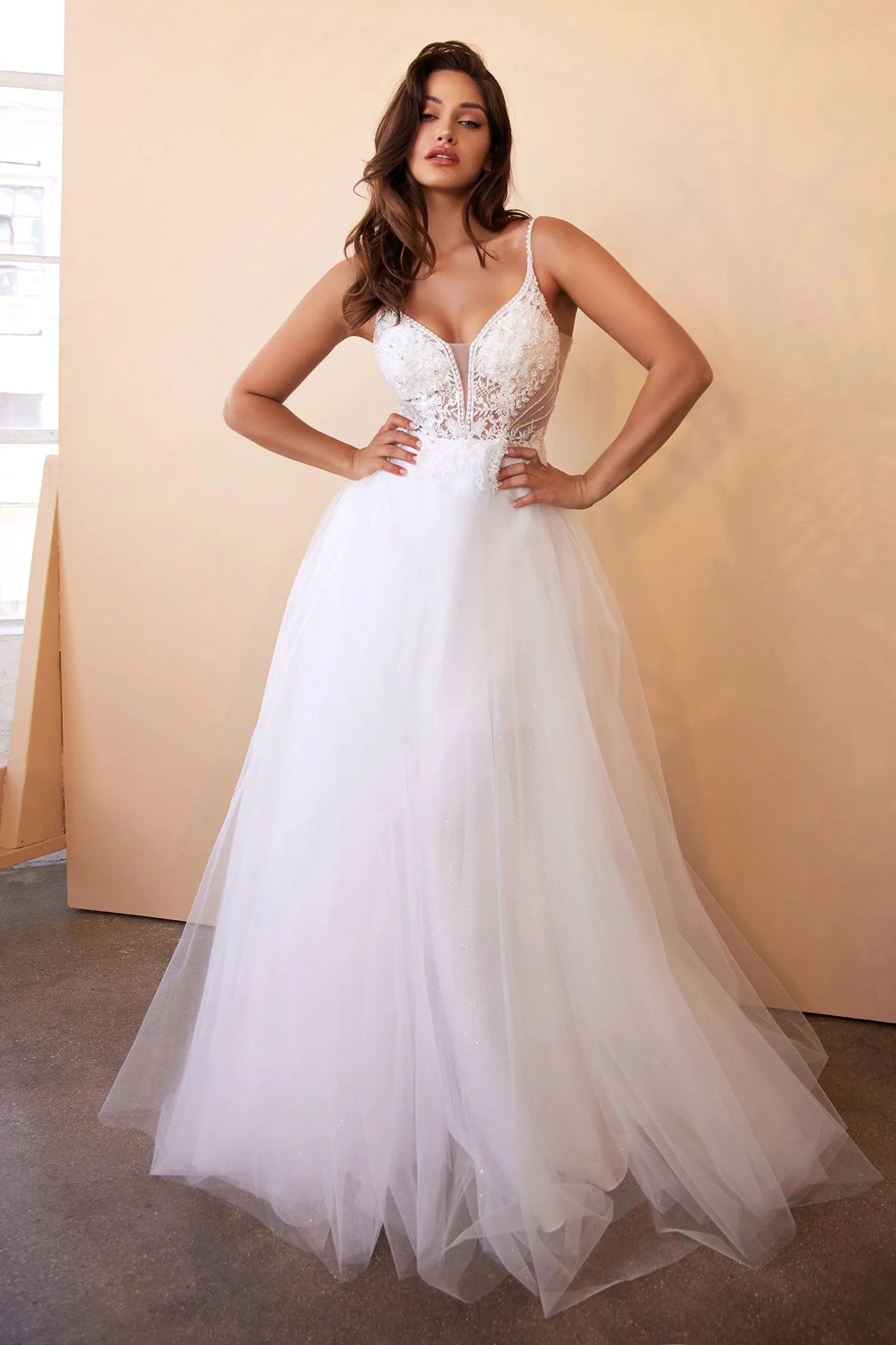 Layered Tulle A-Line Bridal Gown by Tux-USA